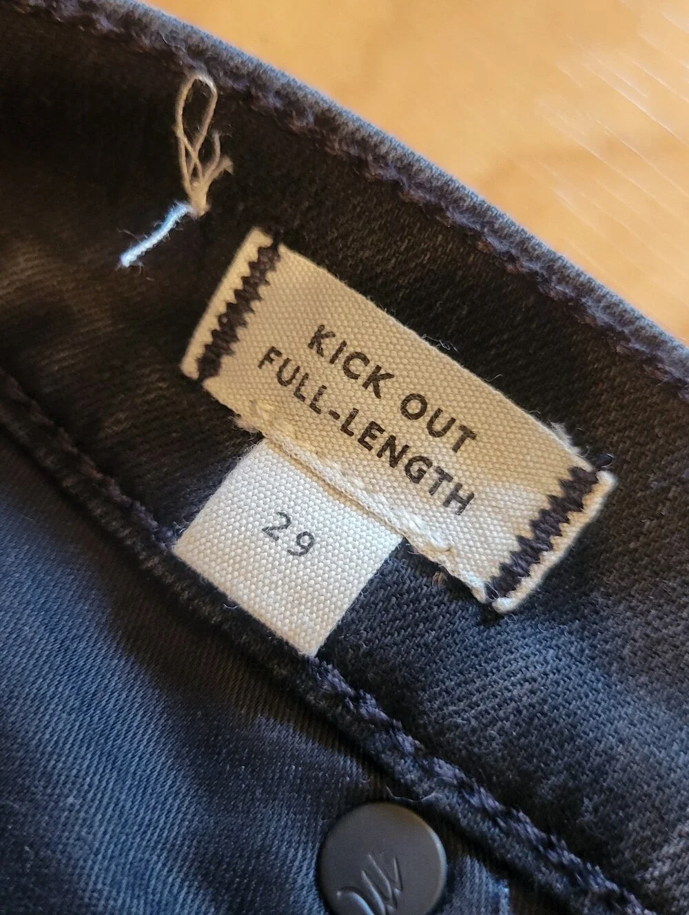 Madewell Kick Out Full Length Black Jeans Size 29